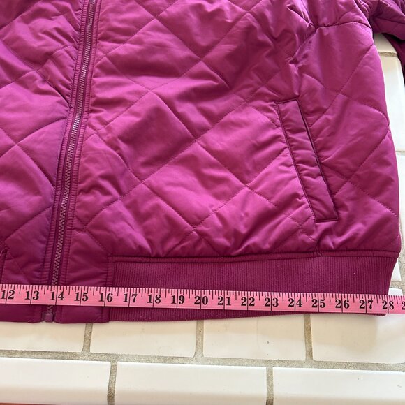 Berry Bold Ava & Viv Quilted Zip Jacket | Plus Size 3X - Picture 15 of 16